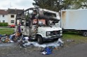Wohnmobil ausgebrannt Koeln Porz Linder Mauspfad P022
